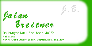 jolan breitner business card